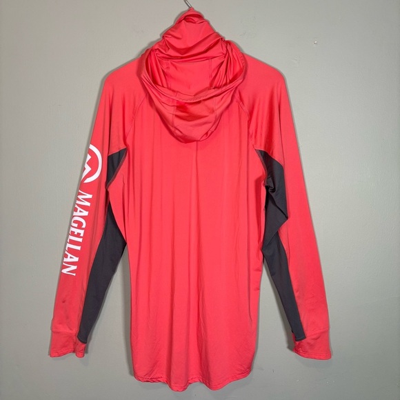 Magellan Pro Angler Long Sleeve Classic Fit Gaiter Hoodie-Pink-Women Size XL - Picture 5 of 8